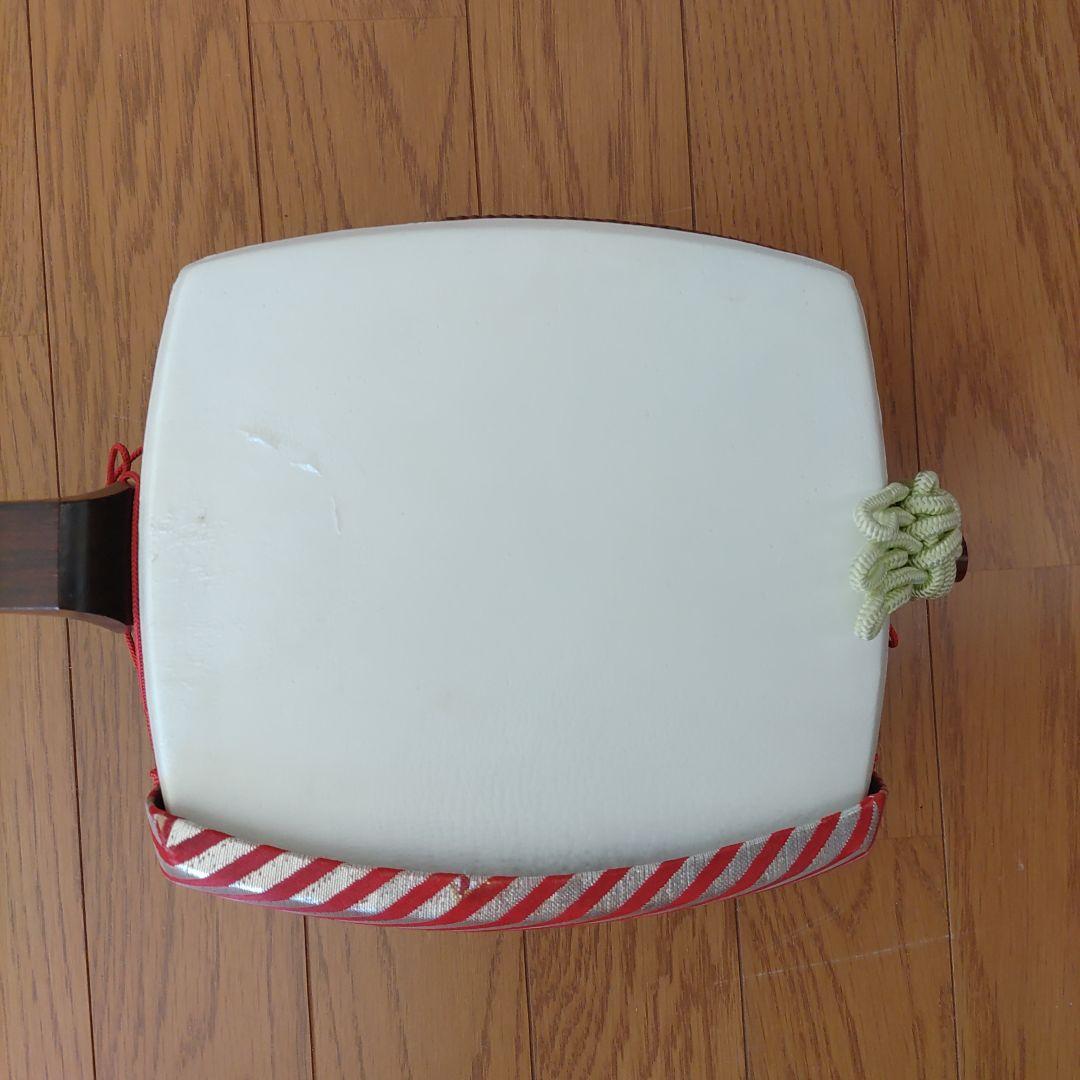 三味線　中棹　正寸　犬張り替え済み　裏破れあり　ハードケース付き