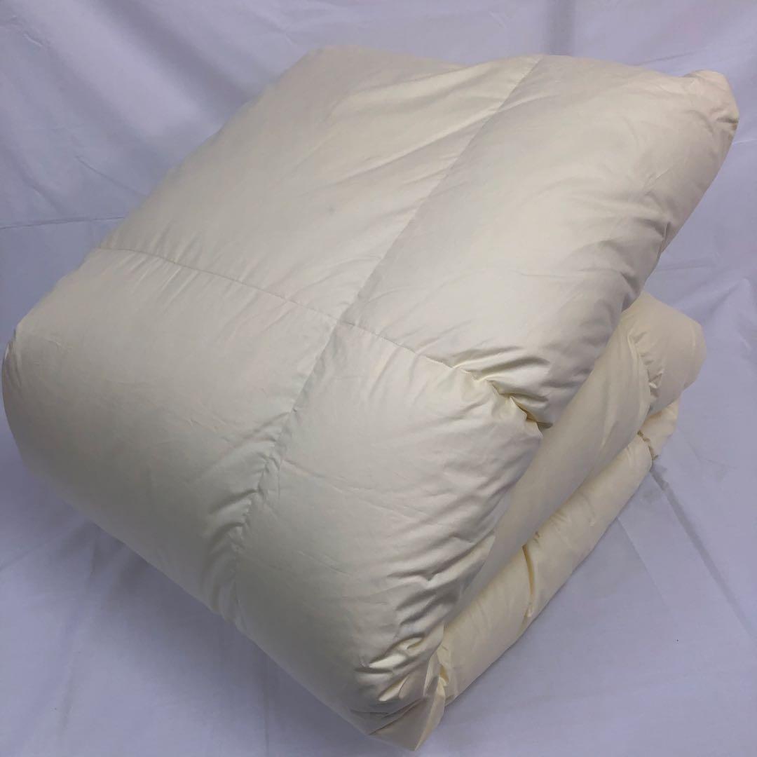 合掛け 羽毛布団 ダブル ポーランド産ホワイトマザーグース ロイヤルゴールド