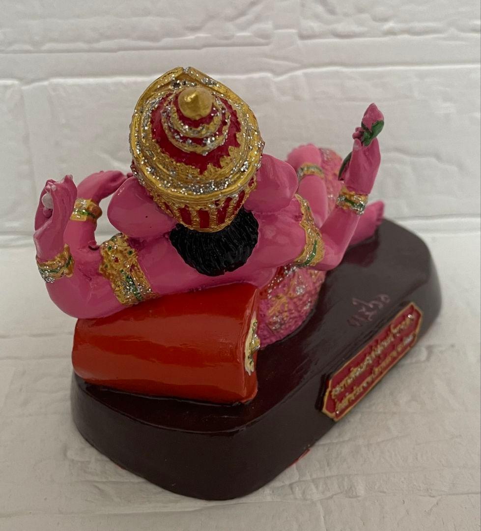 ピンクのガネーシャ 　中サイズ　ガネーシャ　像④