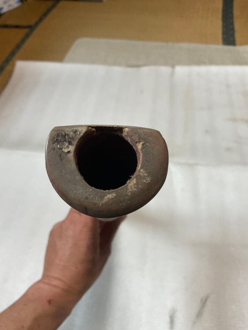 尺八／中古品。作者&銘柄不明。【長さ／57.5cm。直径／11.5cmです。】。