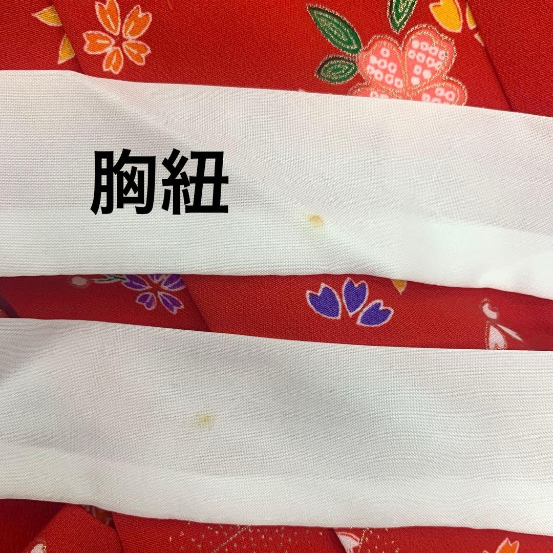 602agu1□七五三 三歳 女の子 着物&被布&長襦袢 金彩 桜□美品 - メルカリ