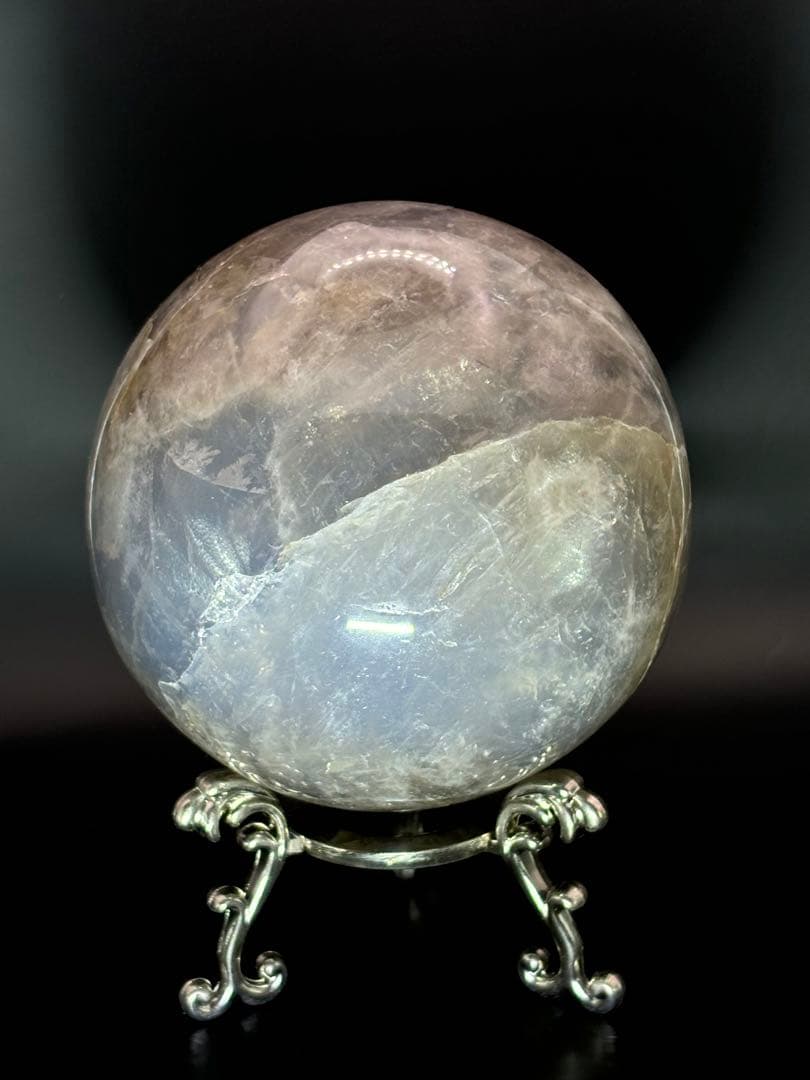 希少大玉！ブルーローズクォーツ＊9.3cm大玉スフィア＊パワーストーン天然石