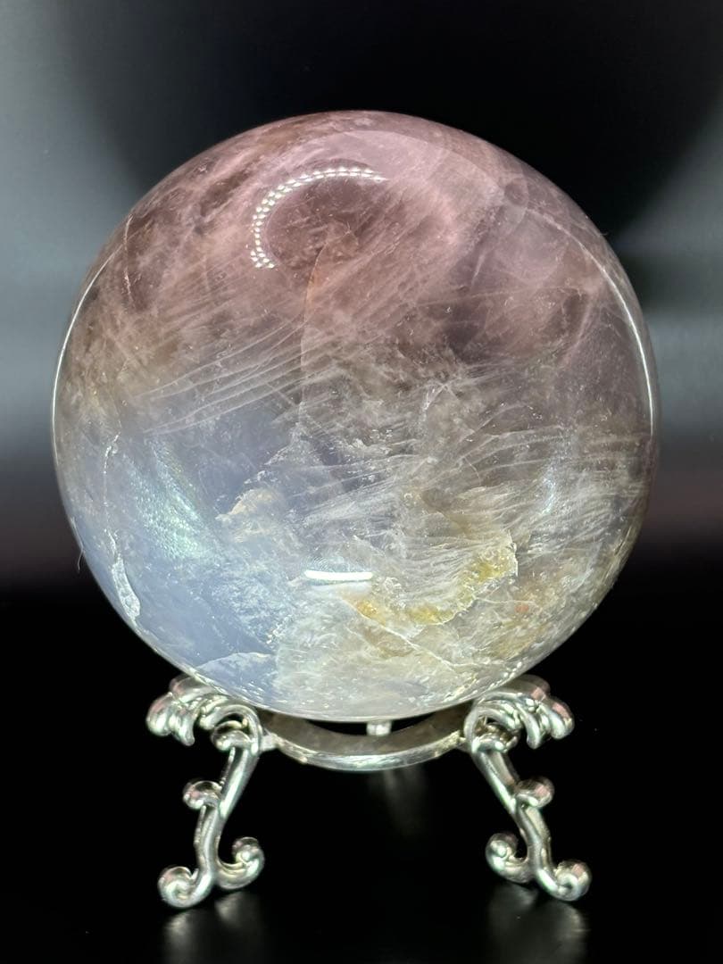 希少大玉！ブルーローズクォーツ＊9.3cm大玉スフィア＊パワーストーン天然石
