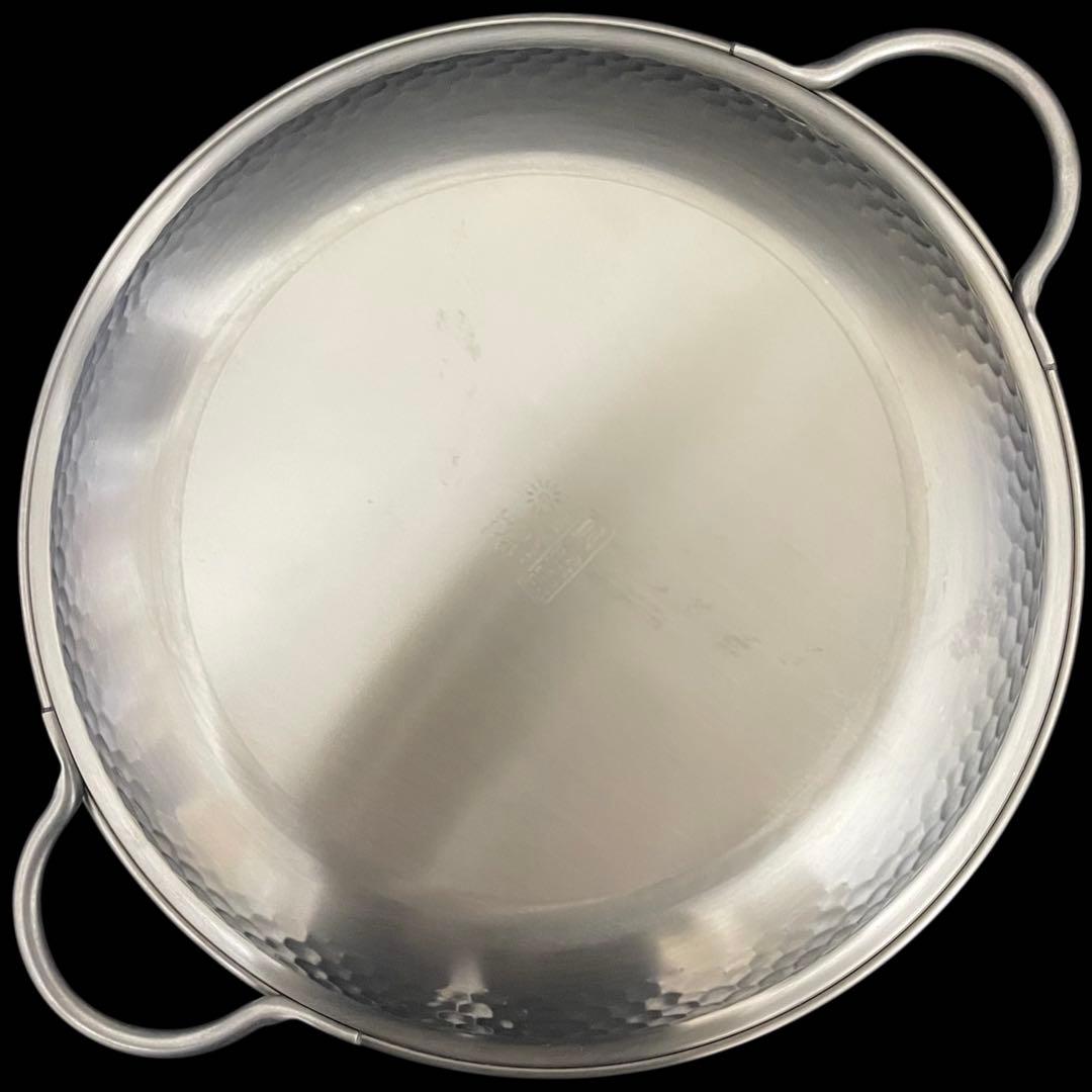 肴七味 日本製　ステンレス　卓上鍋　24cm 新潟県燕市　ミトン付き