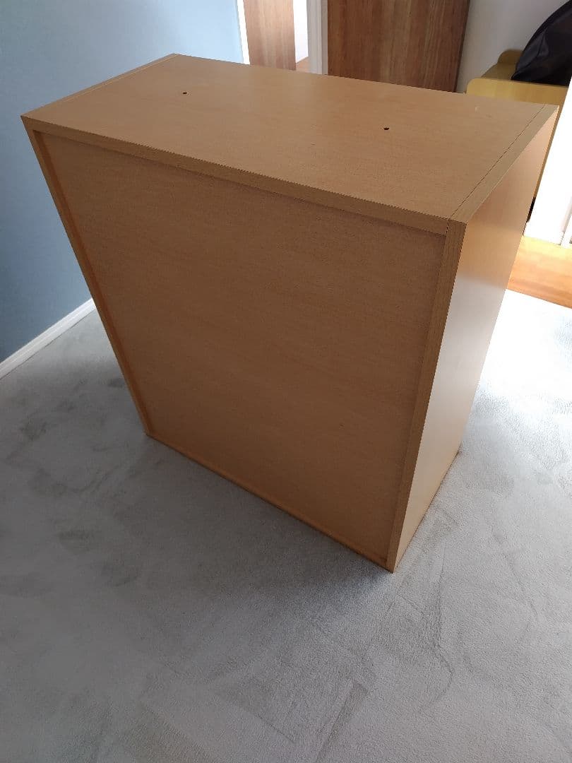 ベルメゾン　木製オープンシェルフ　棚板・引き出し付き