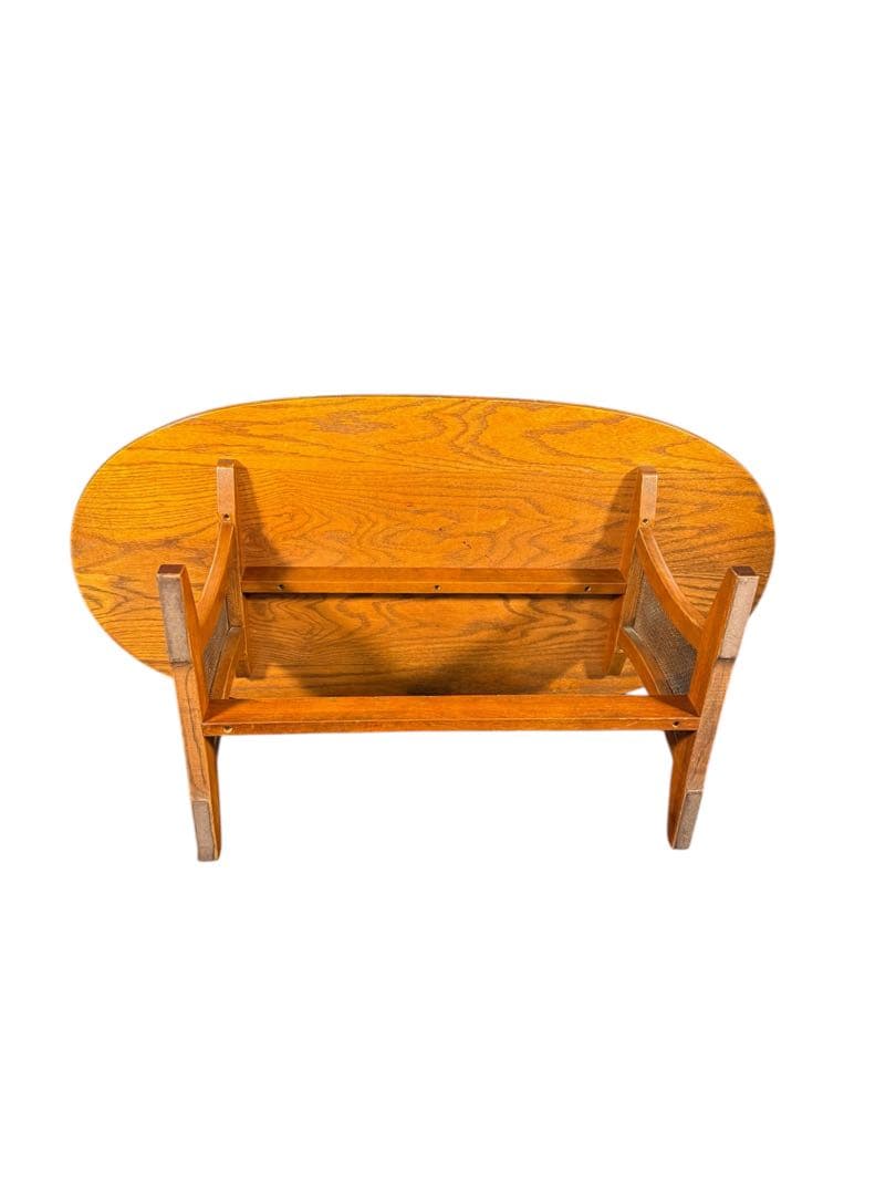 HR736 三越ブルージュ　籐　ラタン　ローテーブル　コーヒーテーブル