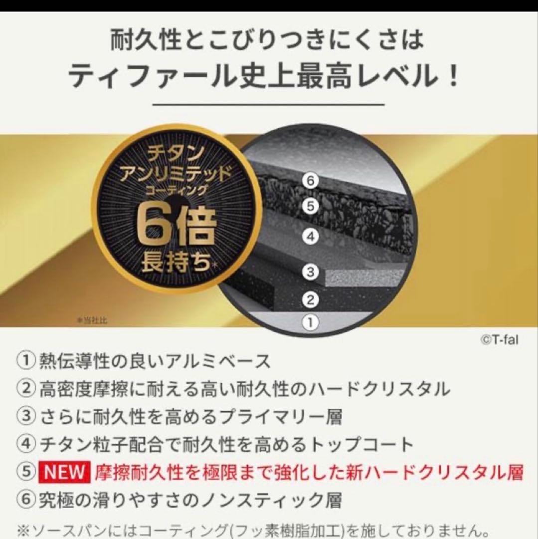 ティファール　ステンレス アンリミテッド ウォックパン 26cm IH 取手　蓋