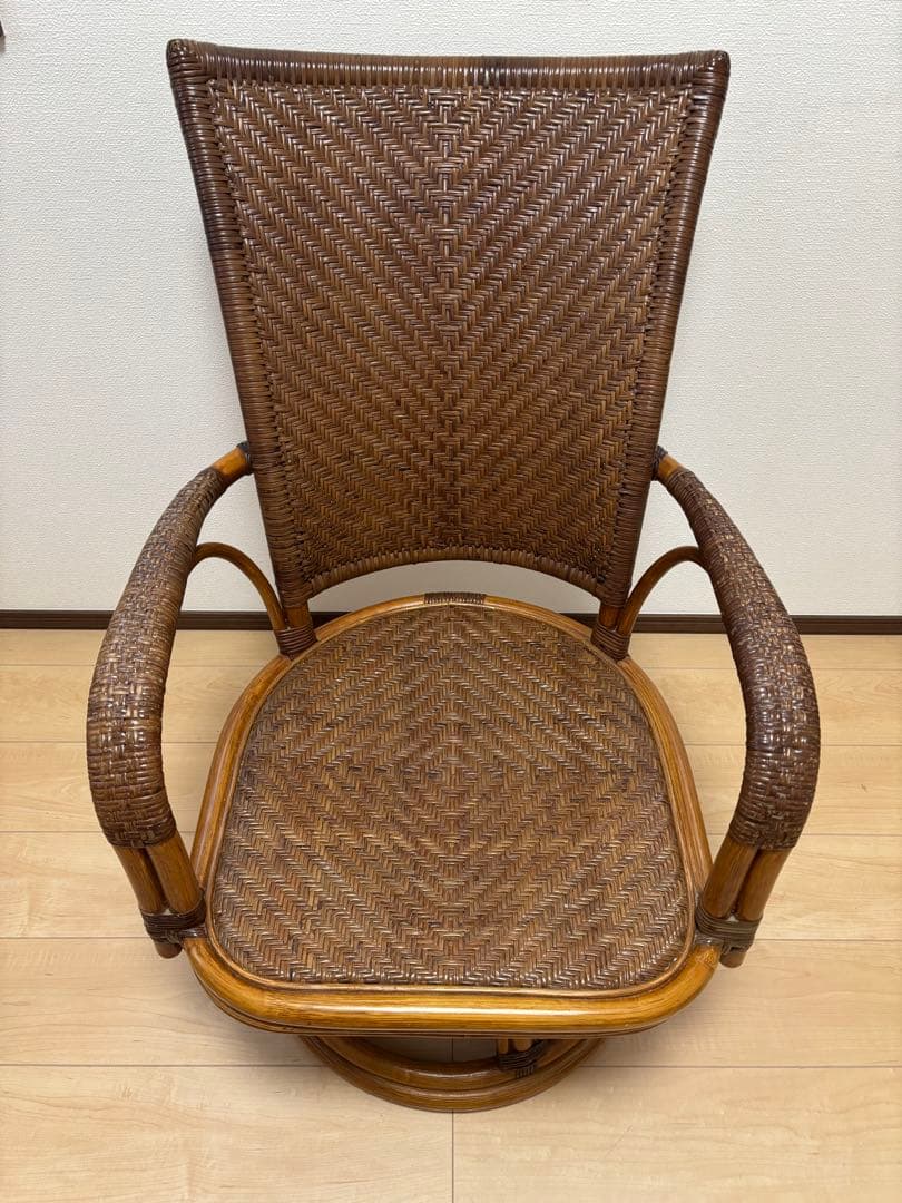 風間 KAZAMA アームチェア 回転椅子 籐家具 ラタン家具