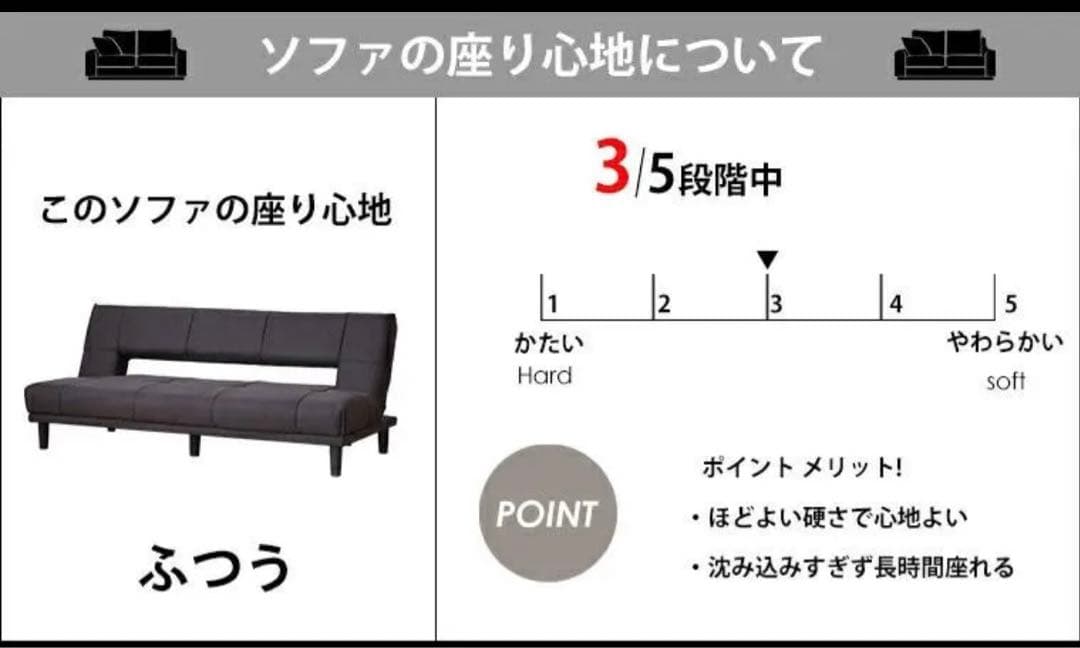 ソファーベッド　新品　3人掛け　ブルー　グレー　おしゃれ