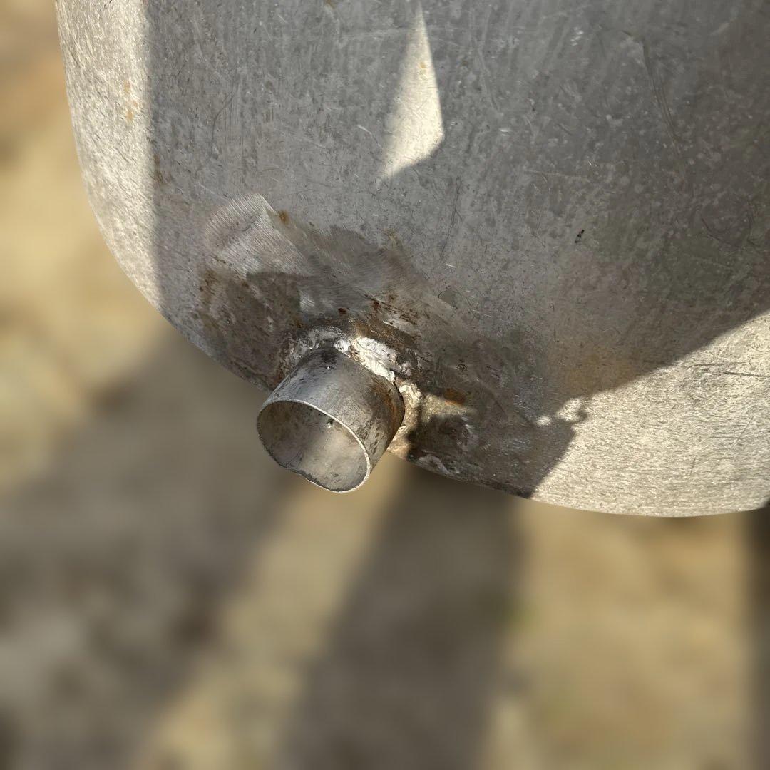 ステンレス製 寸胴丸型大型鍋 排水穴付き（業務用調理、染色等）【たの