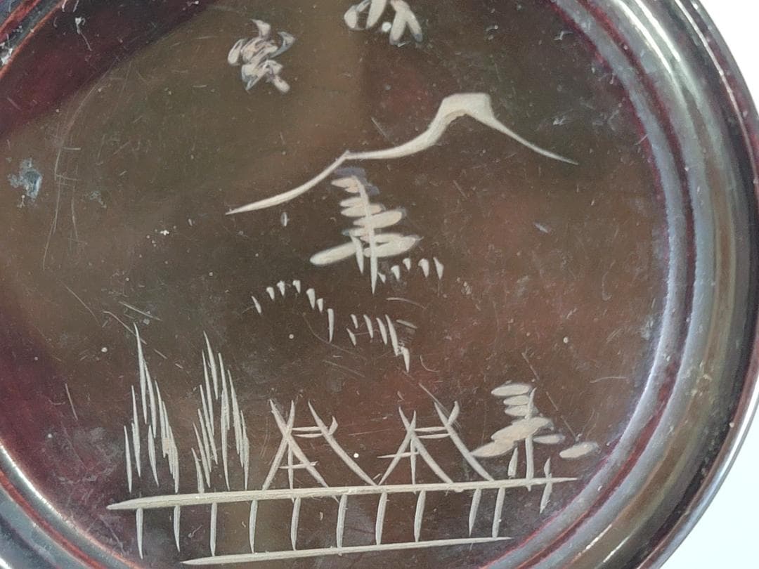 紫檀 唐木 盆 蓋物 煎茶盆 円盆まとめて