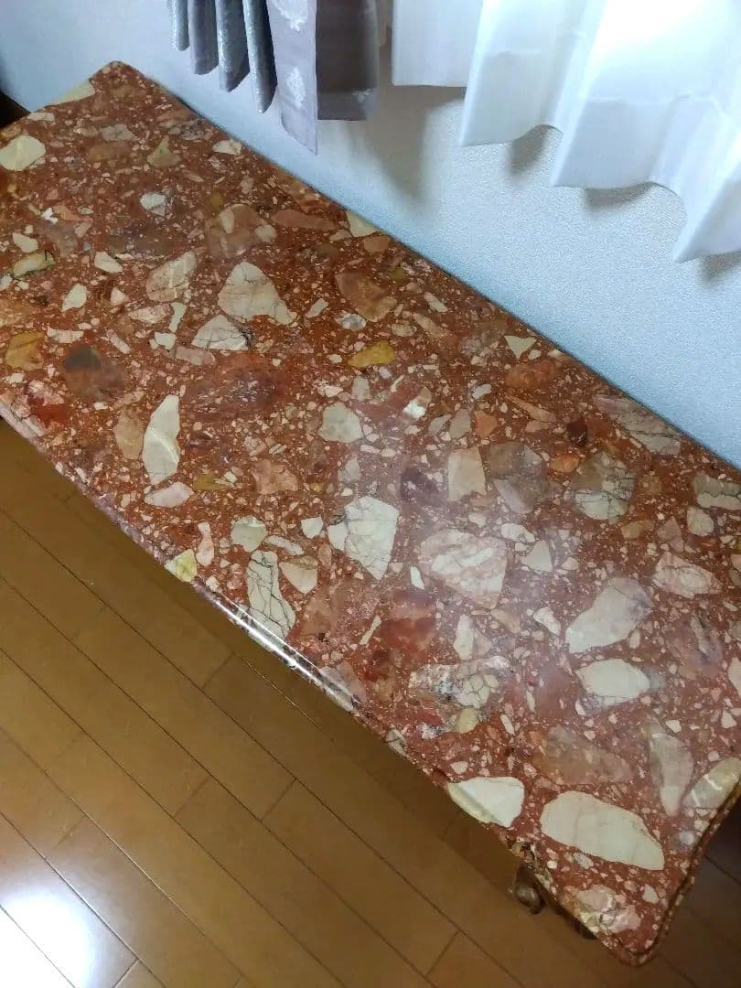 イタリア大理石猫脚テーブル