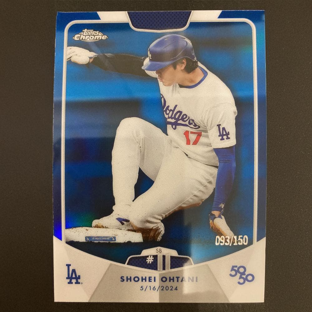 TOPPS社大谷翔平選手50/50 シリアルナンバーが入った11盗塁カード