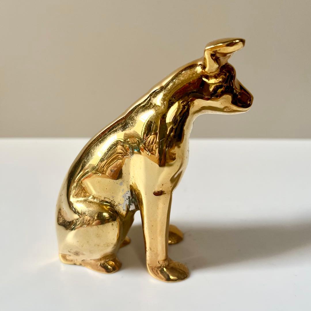【稀少品】 VICTOR ビクター犬 ニッパー犬 金属製 ゴールド 昭和レトロ
