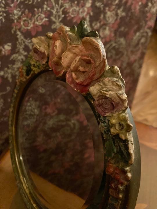 アンティーク　バーボラーミラー　1930年頃