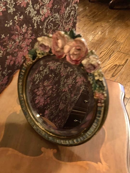 アンティーク　バーボラーミラー　1930年頃