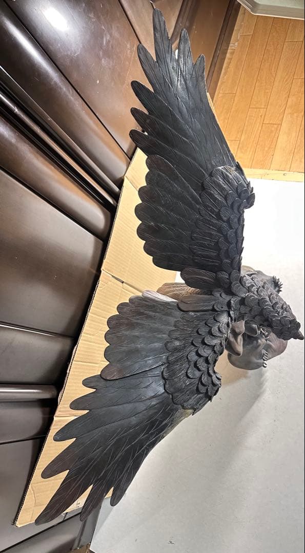秀正作 鷹 鷲 銅像 アンティーク 工芸品 銅 置物 骨董 銅製 銅器 骨董品