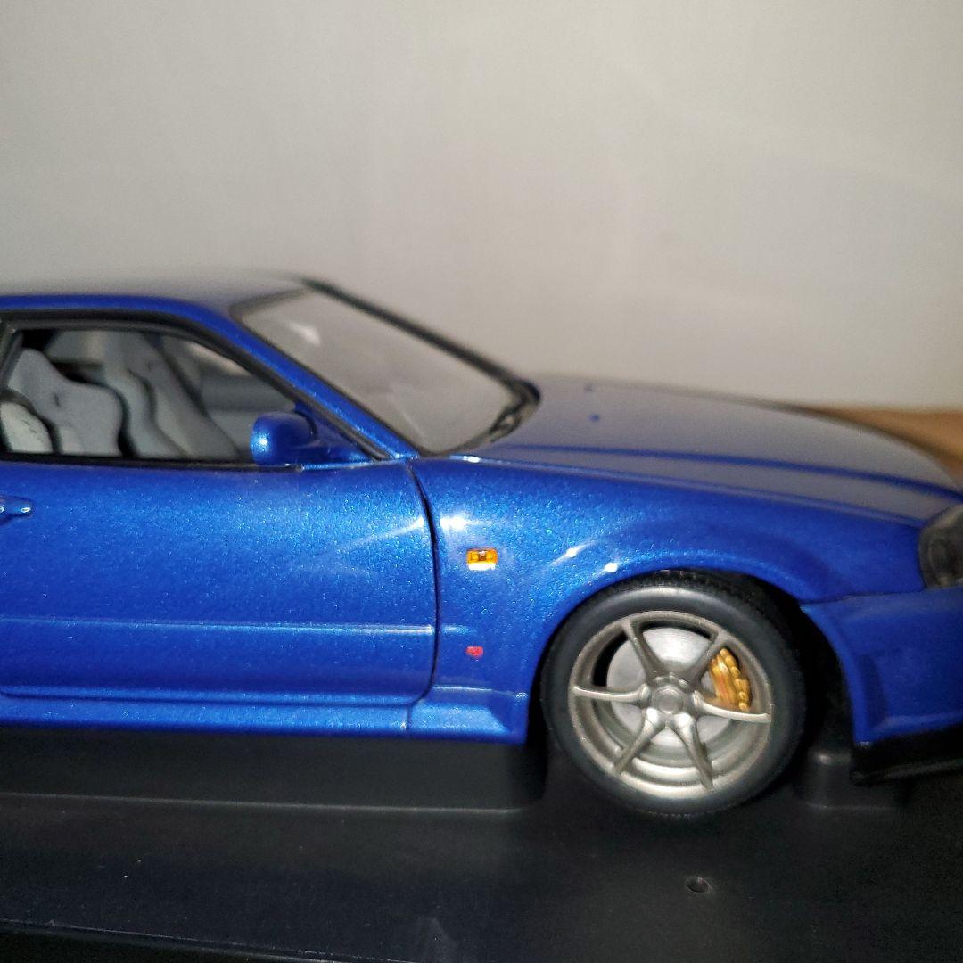 オートアート1/18 77301 日産R34スカイラインGT-R 1999ブルー - メルカリ