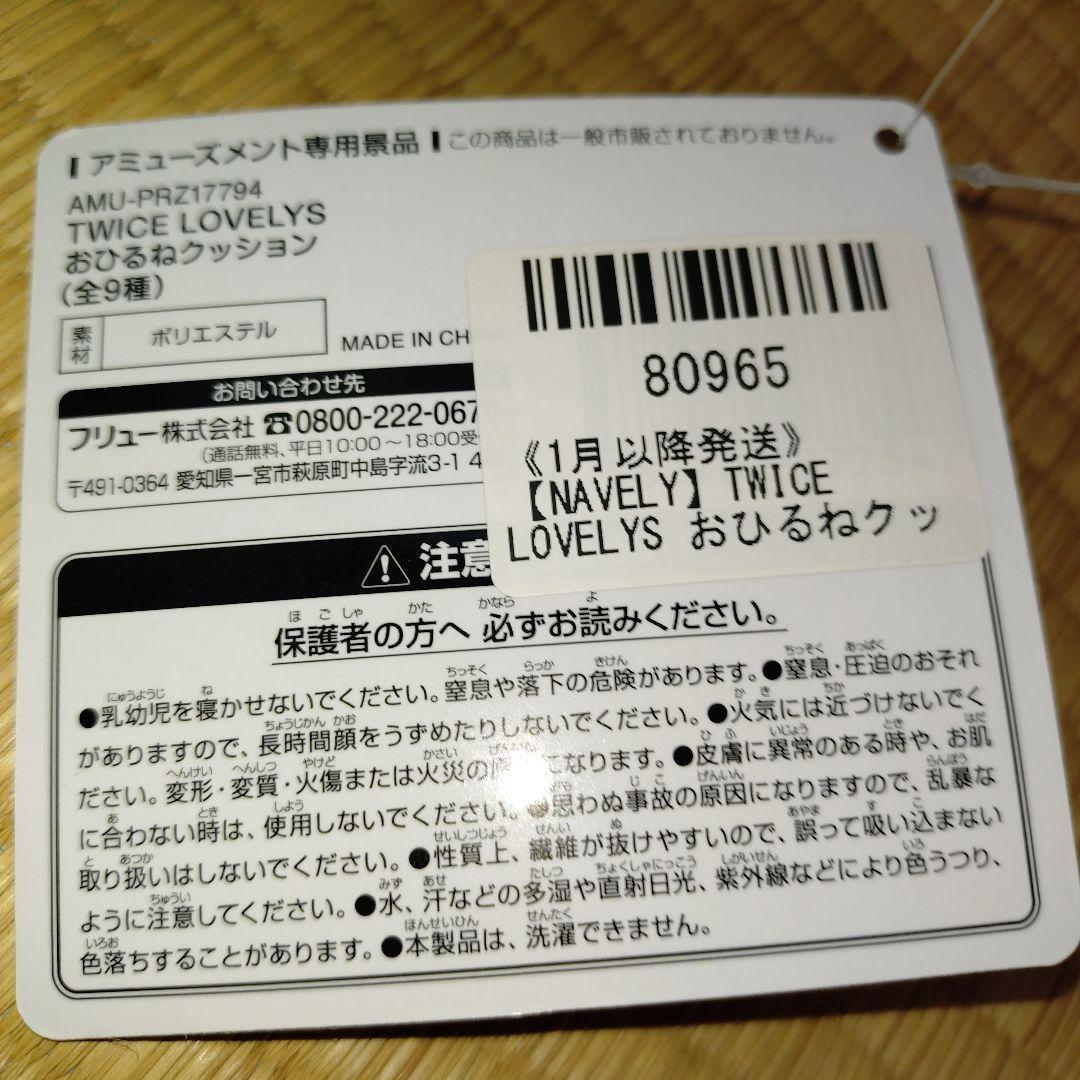 TWICE LOVELYS おひるねクッション2個 NAVELY＆DAVELY