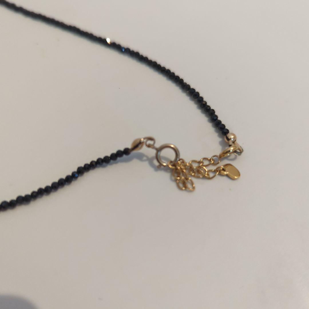 ハワイアンジュエリー　オニキス　ピンクゴールド　ネックレス