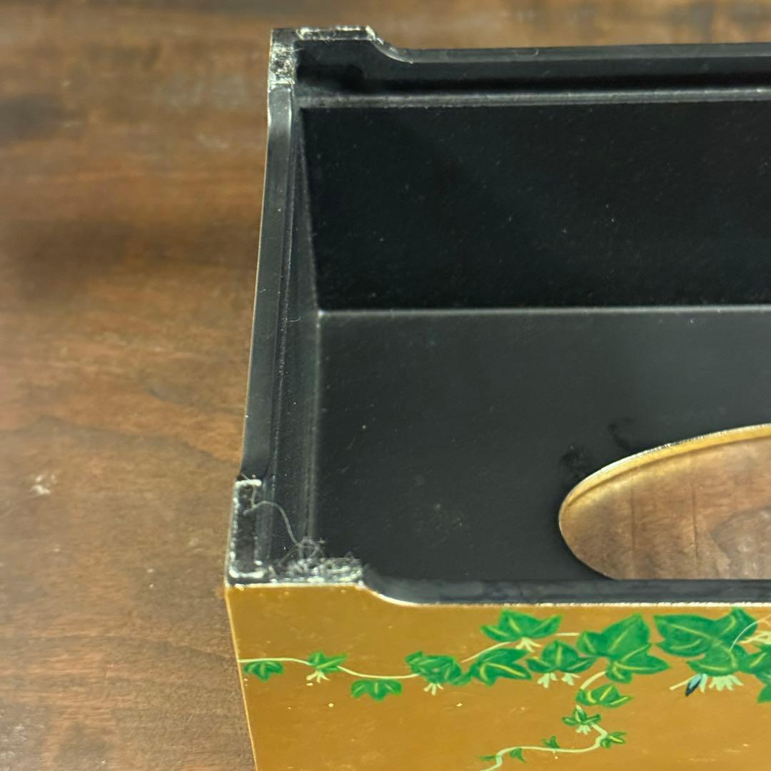 特製 漆絵ティッシュボックス　鈴木其一「朝顔」