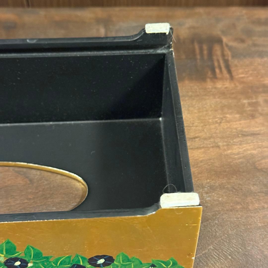 特製 漆絵ティッシュボックス　鈴木其一「朝顔」