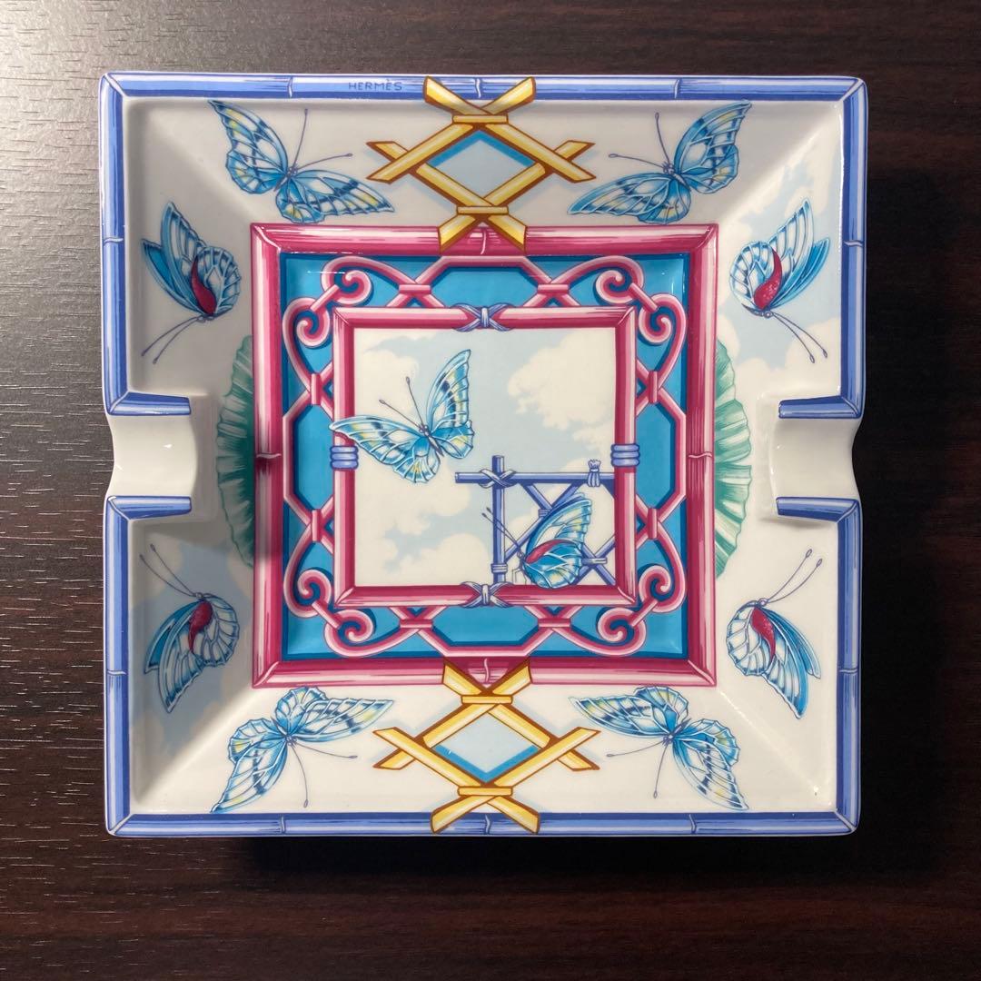 ★希少品★HERMES エルメス 蝶 バタフライ 灰皿 アッシュトレイ