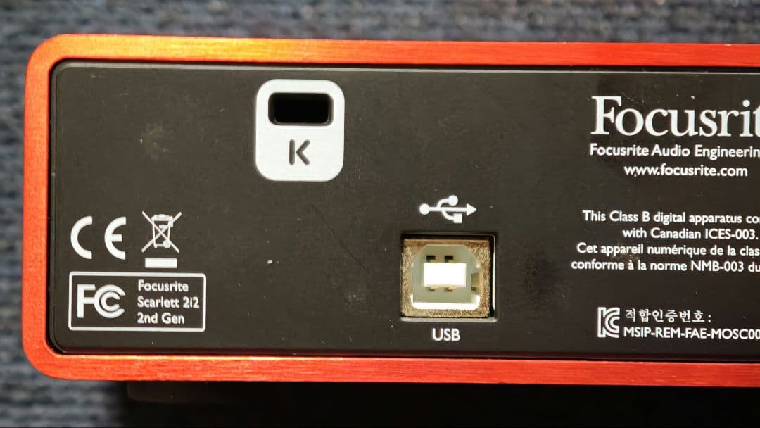 DTM・DAW Focusrite Scarlett 2i2