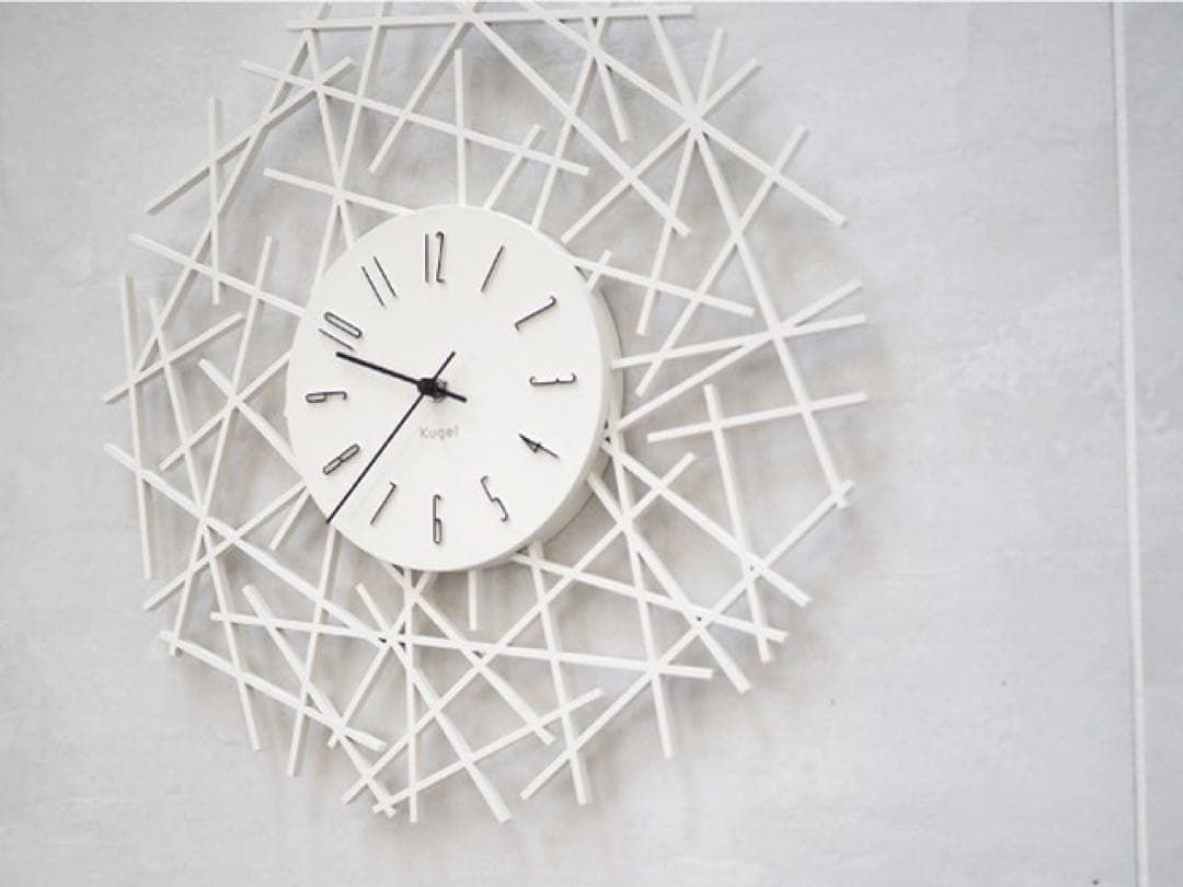 kugel モダン壁掛け時計 ホワイト
