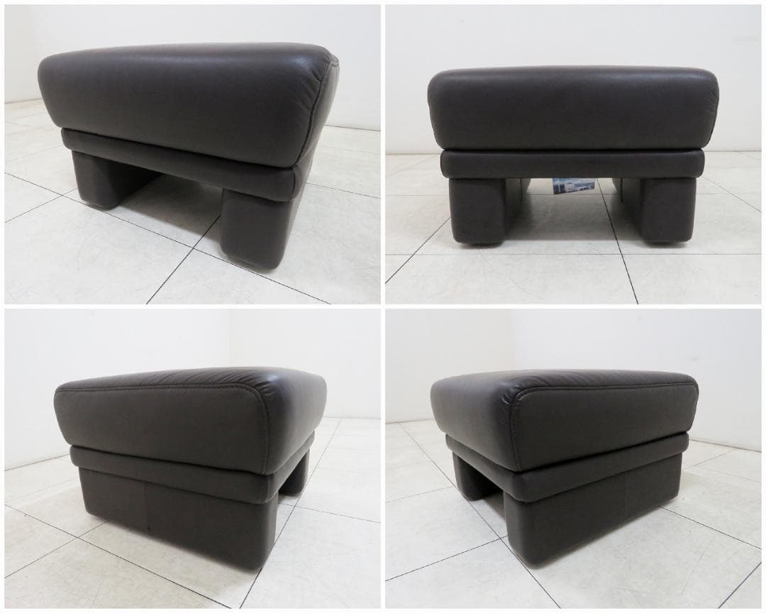 ■ドイツ■ヒモラ■オットマン■総本革■IDC大塚家具■68,000円■スツール■