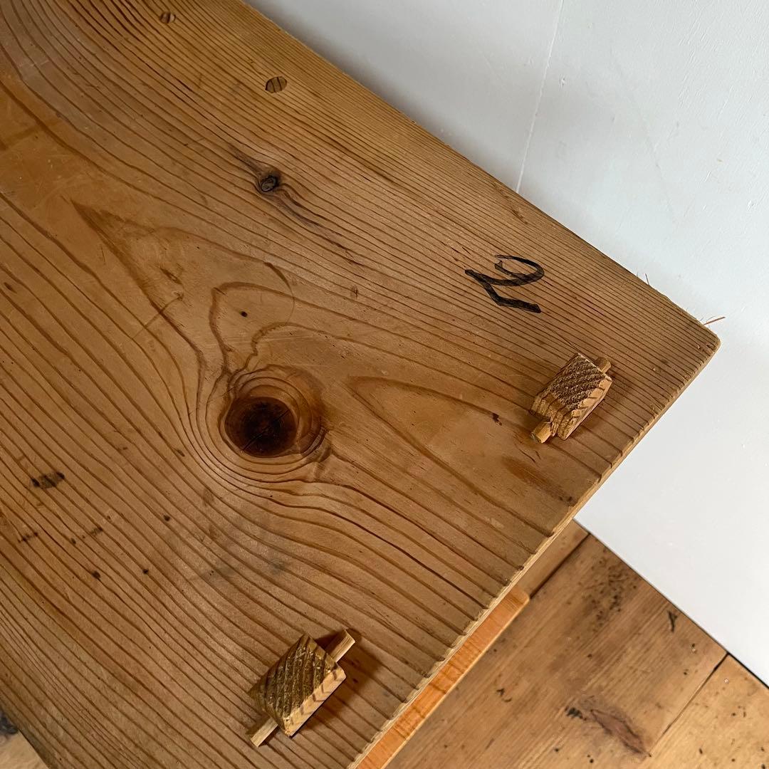 アンティーク オープンラック ローボード 本棚 食器棚 脚付き 無垢材 無塗装