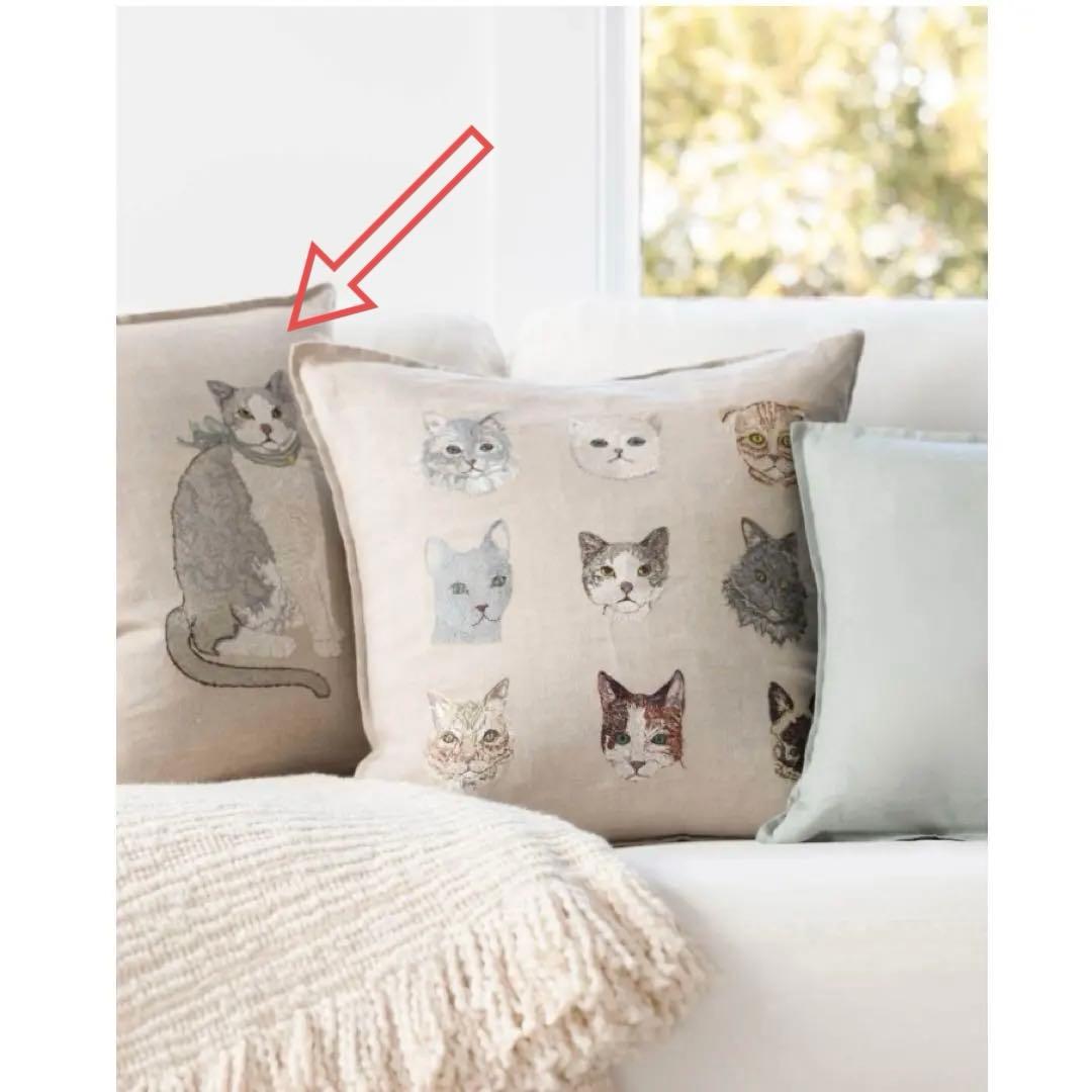 【新品】コーラルアンドタスク　 Coral & Tusk 猫クッションカバー