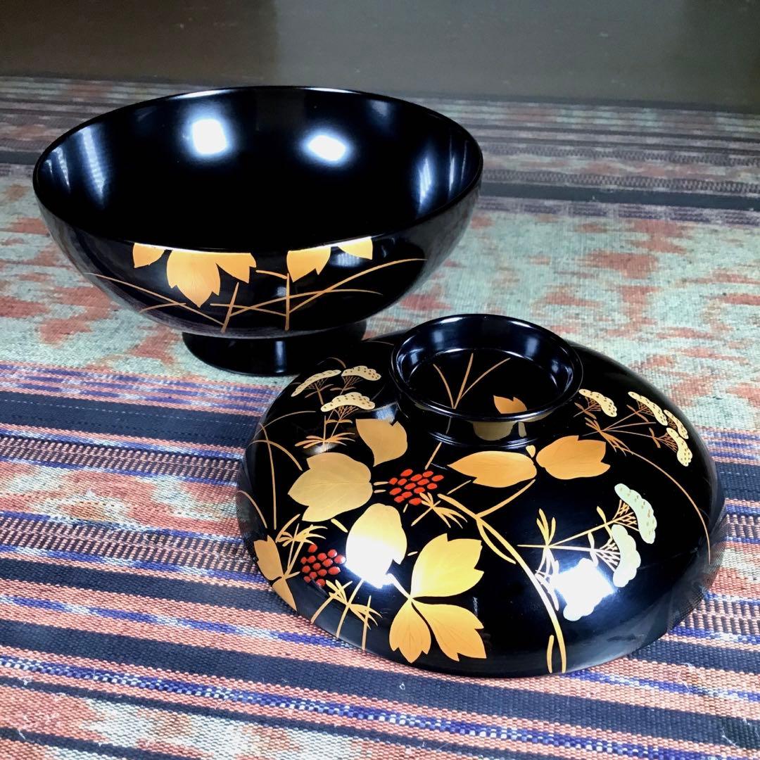 スタうー特価』 輪島塗 蓋付お椀 5客 大きめ - メルカリ