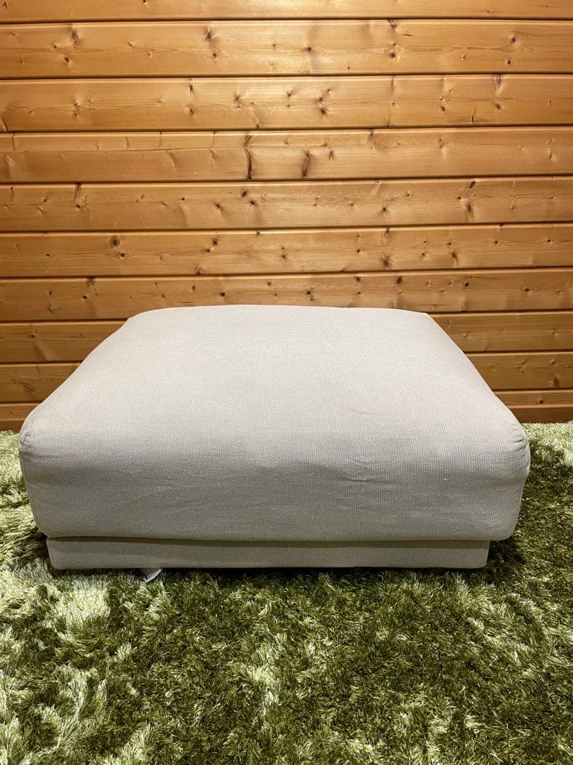 美品　無印良品 MUJI 良品計画 オットマン クッシカバー　脚付き