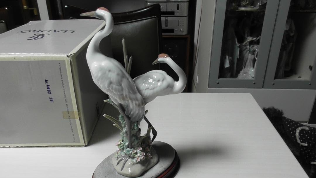 LLADRO　リヤドロ【求愛（２羽の鶴）台座付】値下　リアドロ　インテリＬ318