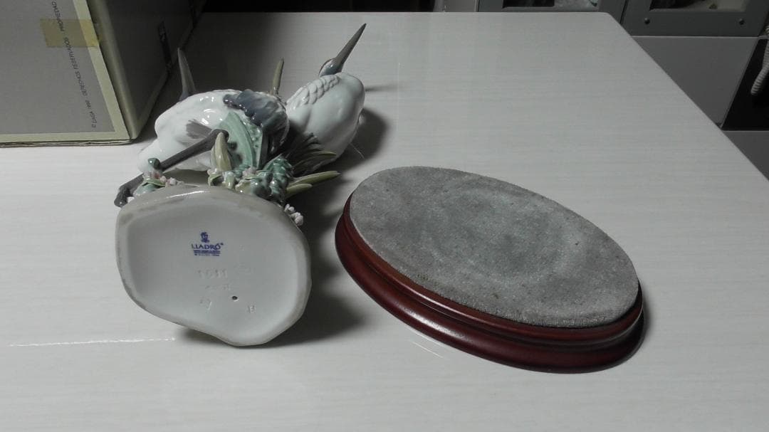 LLADRO　リヤドロ【求愛（２羽の鶴）台座付】値下　リアドロ　インテリＬ318