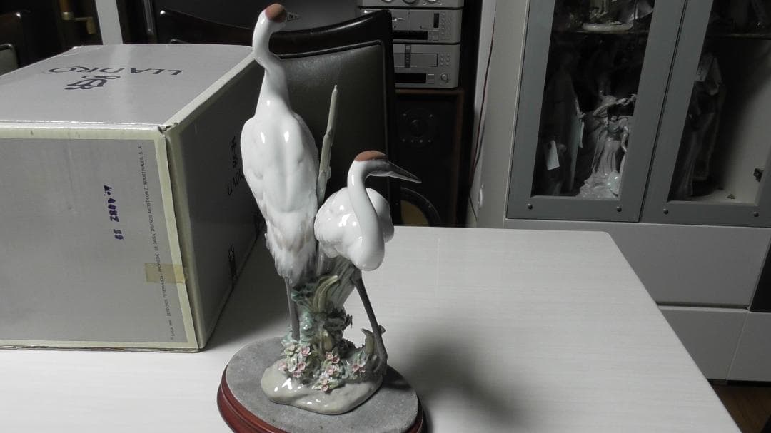 LLADRO　リヤドロ【求愛（２羽の鶴）台座付】値下　リアドロ　インテリＬ318