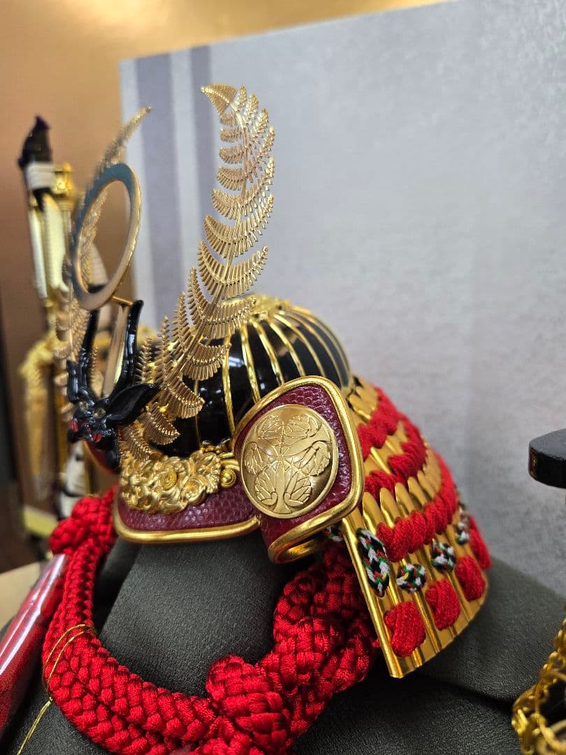 【展示品限り】五月人形　兜　徳川家康　収納飾り　※閉店セール　S38