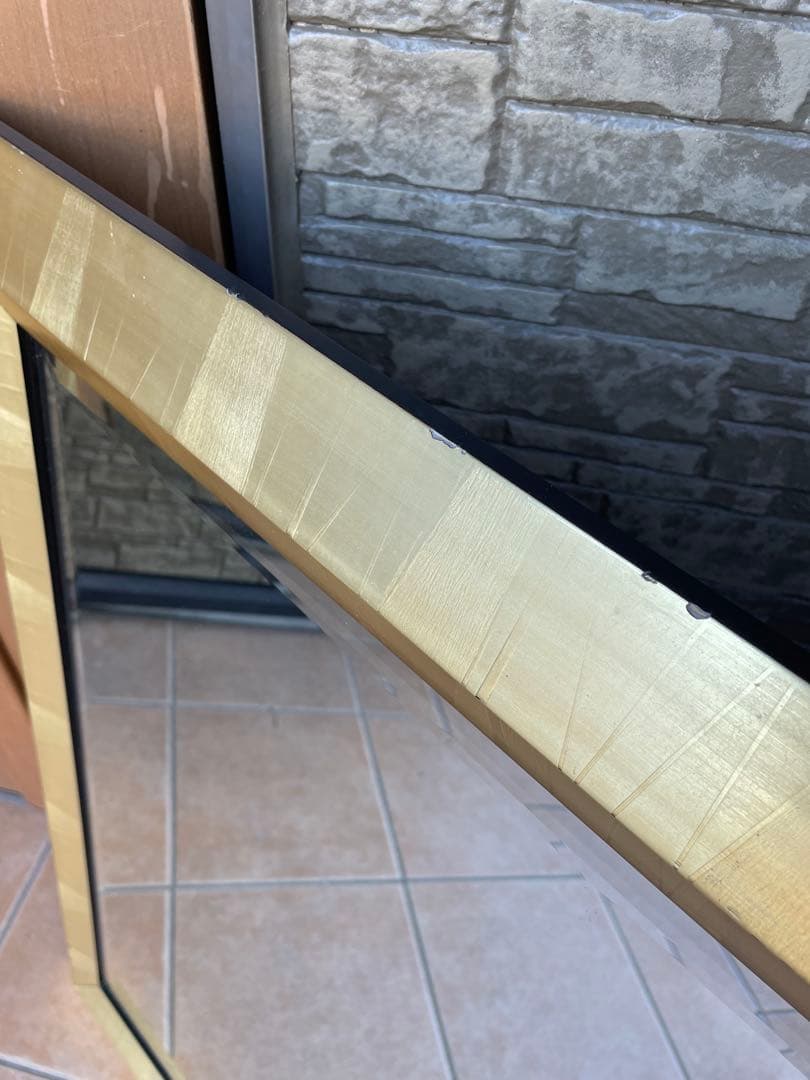 イタリア製 おしゃれ ミラー 壁掛け鏡 ウォールミラー　壁掛け　高級　ゴールド