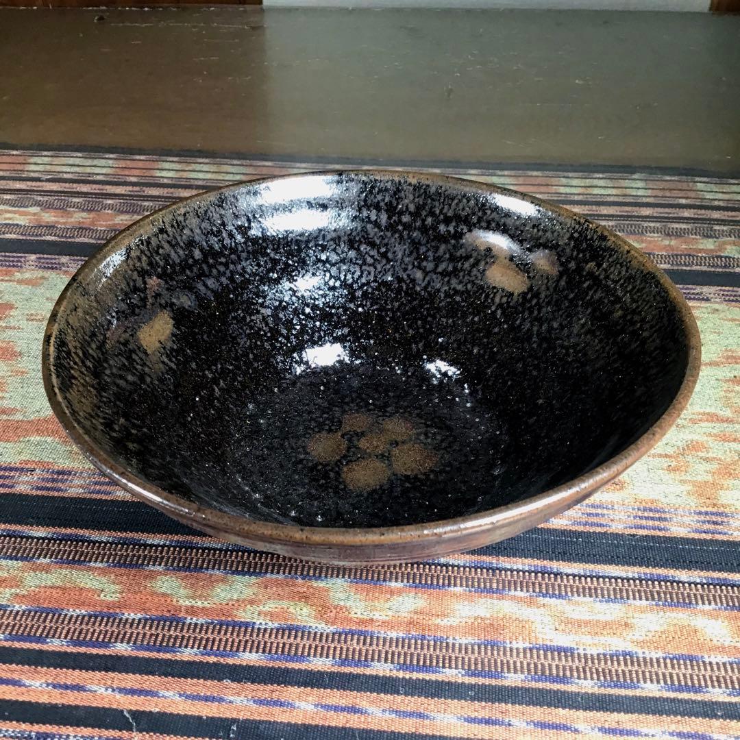 『冬うー特価』　京焼　日本工芸会正会員　天坊公彦　(牧勇吉)　『鉄釉』　菓子鉢