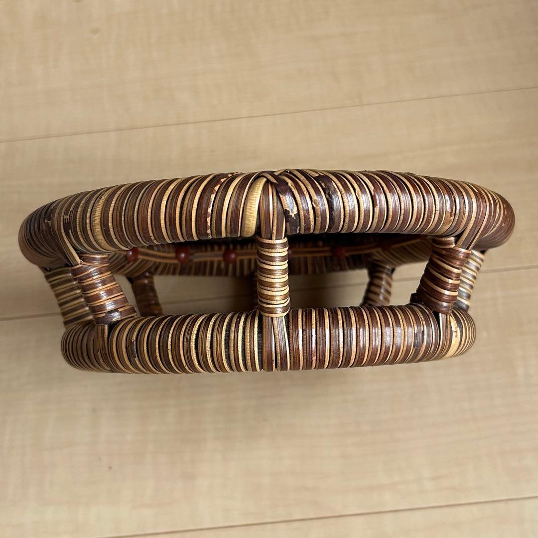 おみねらたん　小峰らたん　正座椅子 丸楽座　座椅子　籐工芸