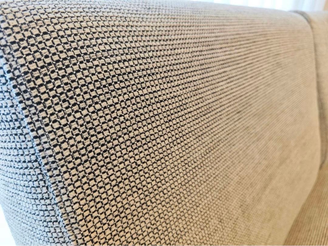 カリモク 木製フレーム ２人掛椅子ロングソファ グレー