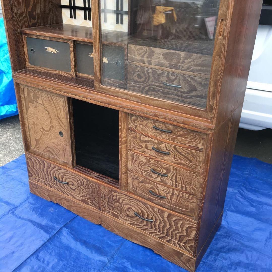 昭和レトロ和家具 飾り棚 茶箪笥 アンティーク収納棚 古民家 和室 茶室 食器棚