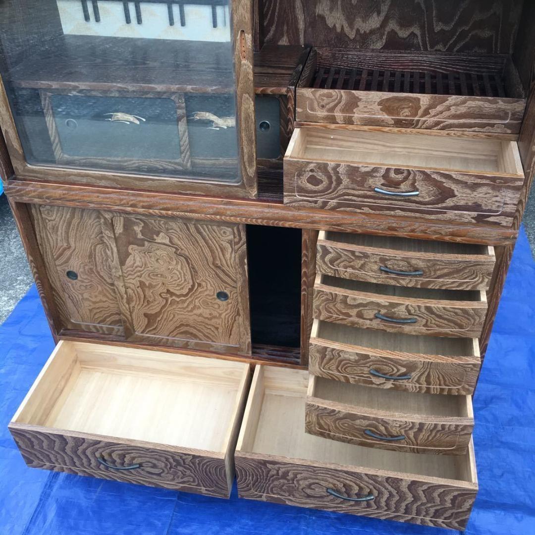 昭和レトロ和家具 飾り棚 茶箪笥 アンティーク収納棚 古民家 和室 茶室 食器棚