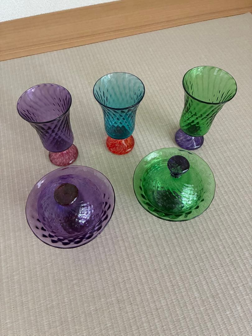 ★新品未使用　TSUNE 田中恒子さん　ガラス工芸　グラス　うつわ　バラ売り歓迎