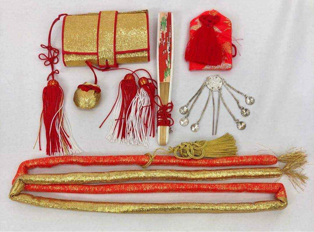 七五三　女の子　はこせこセットS　帯揚げ*しごき付き《子供413》#江戸小もーん