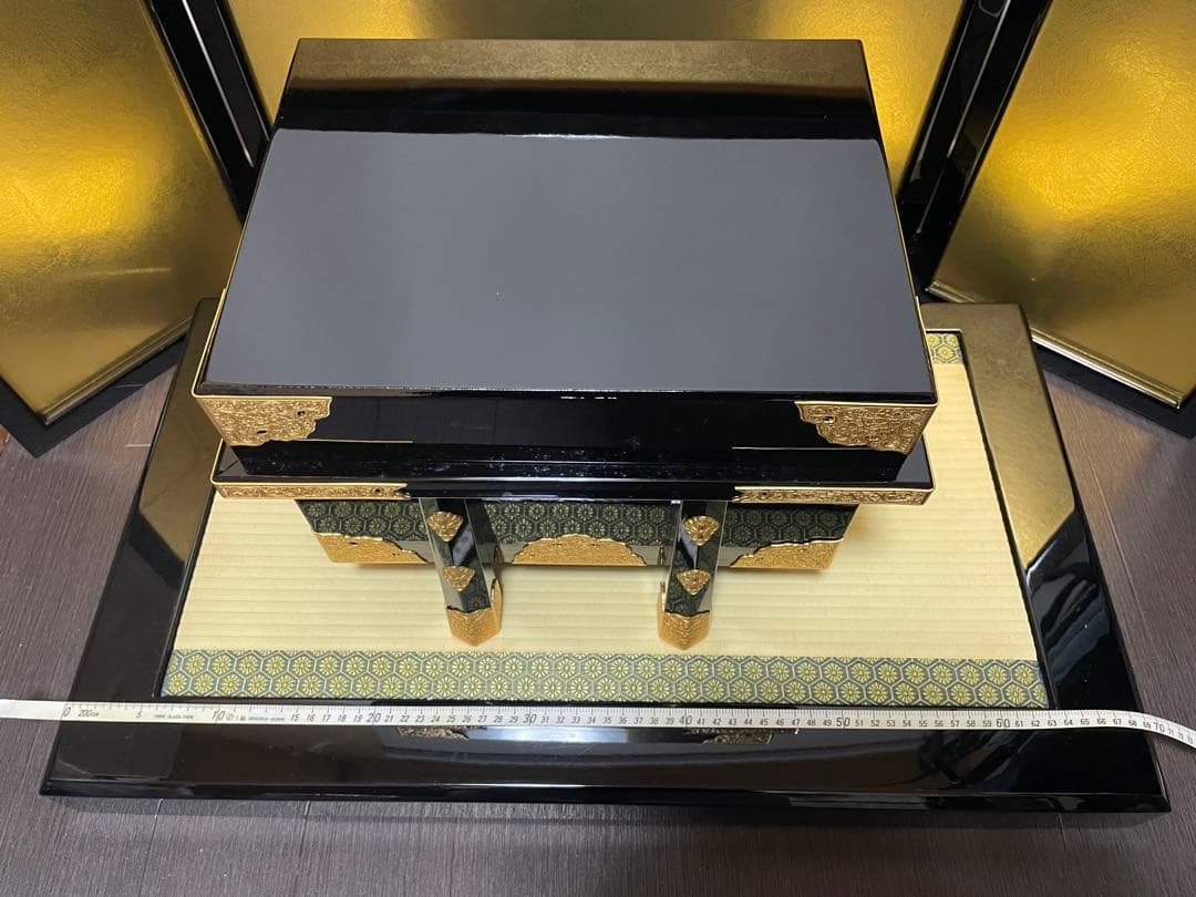 五月人形　兜飾り 伊達政宗 金沢箔金箔押屏風