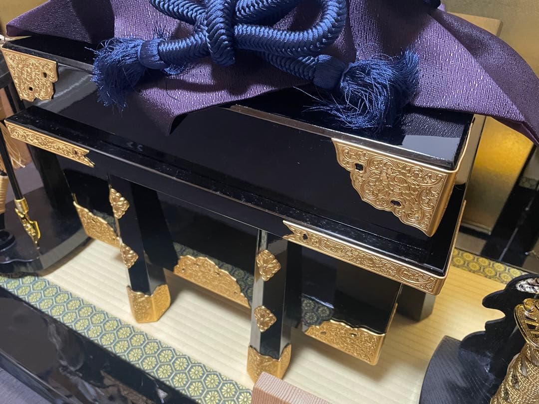 五月人形　兜飾り 伊達政宗 金沢箔金箔押屏風