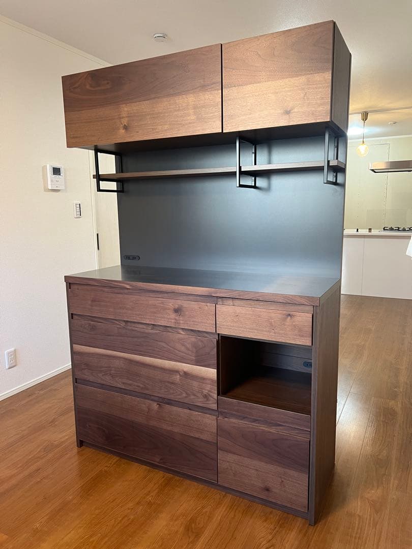 ウニコ DIX(ディクス) キッチンボード W1200 炊飯器台付き 食器棚