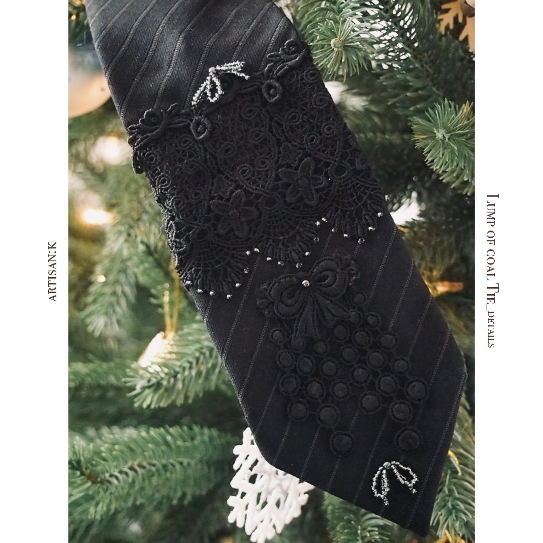 【クリスマス限定】-ˋˏラッピングネクタイ(カラー名：石炭)ˎˊ-　ロリィタ